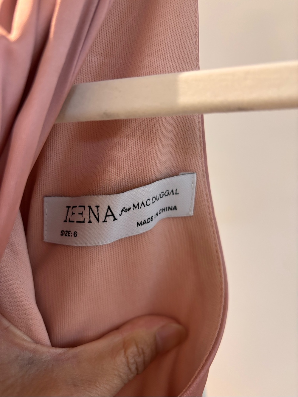 Mac Duggal Pink High Neck Satin High Low Gown Dress - Picture 7 of 9